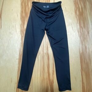ZYIA Active Black Hi-Waist Leggings Size 8-10 crop capri snake skin print 1585